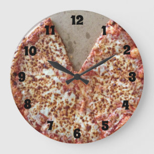 Käse-Pizza Große Wanduhr