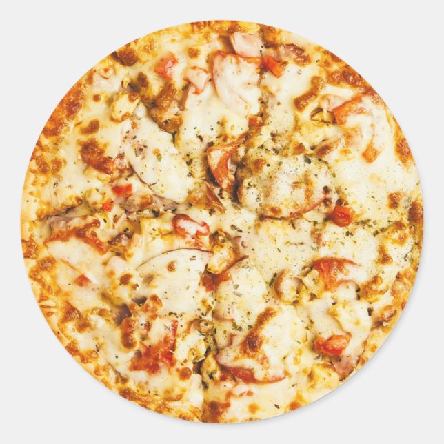 Käse Pizzaaufkleber Runder Aufkleber (Vorderseite)