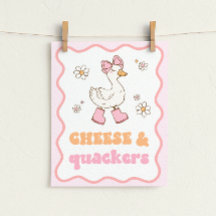 Käse & Quackers Verrückter Gänse-Tischschild
