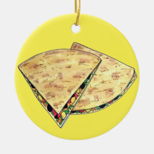 Käse Quesadillas Mexican Food Appetizer Queso Keramik Ornament