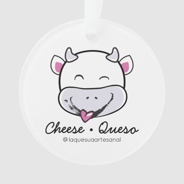Käse Queso Rohmilch Acrylschmuck Ornament (Vorderseite)