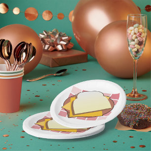 Käse Sandwich Pappteller