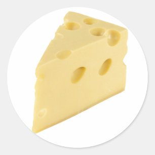 Käse-Scheibe Runder Aufkleber