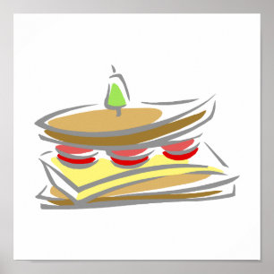 Käse-u. Tomate-Sandwich Poster