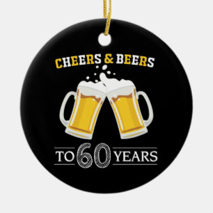 Käse und Bier bis 60 Jahre Keramik Ornament