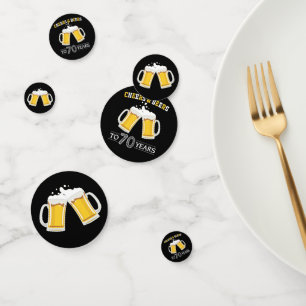 Käse und Bier bis 70 Jahre Konfetti