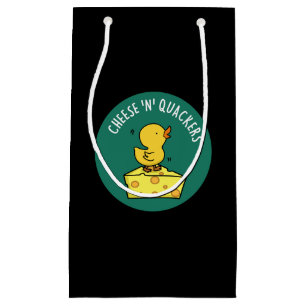 Käse und Hacker Funny Duck Pun Dark BG Kleine Geschenktüte