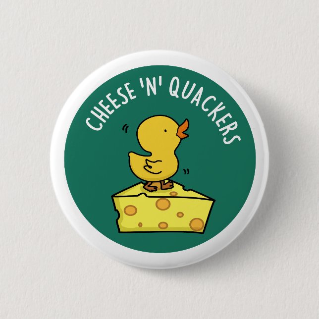 Käse und Kacker Funny Food Puff Button (Vorderseite)
