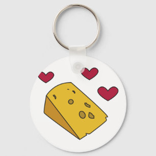Käse-und Kuss-Cockney-reimendes Jargon-Geschenk Schlüsselanhänger