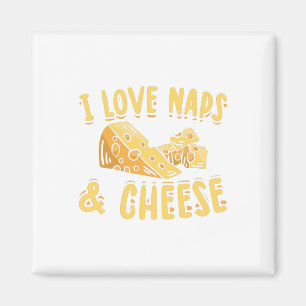 Käse und Nickerchen   Cheese Lover Food Geschenki Magnet