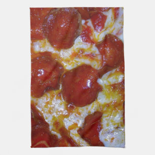 Käse- und Pepperoni-Pizza-Party Küchentuch