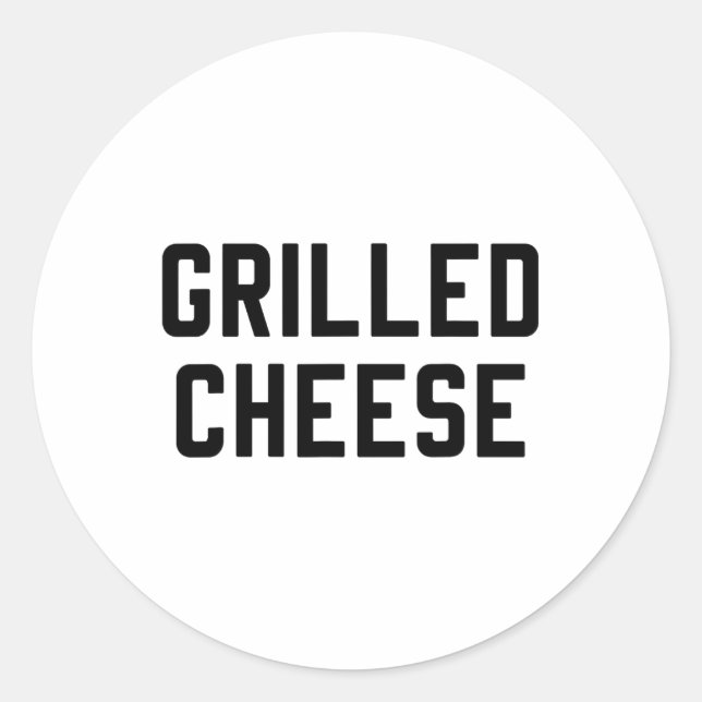 Käse und Tomatensuppe, gegrillt, entsprechende Kos Runder Aufkleber (Vorderseite)