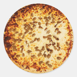 Käse und Wurst Pizza Food Runder Aufkleber