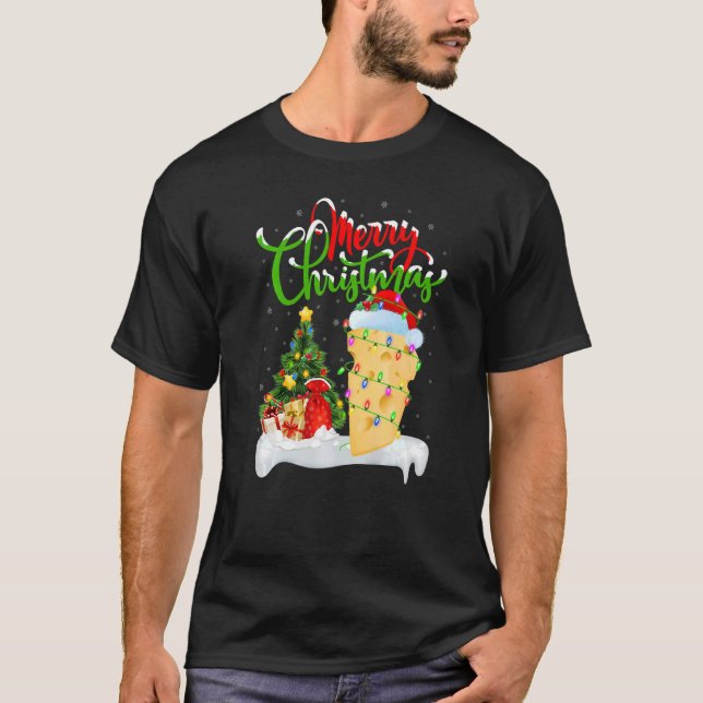 Käse Weihnachtsdekorationen Weihnachten T-Shirt (Vorderseite)