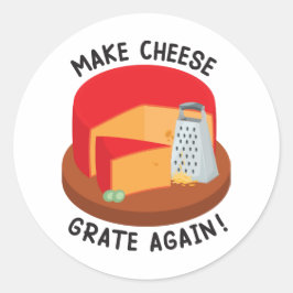 Käse wieder graten lassen runder aufkleber