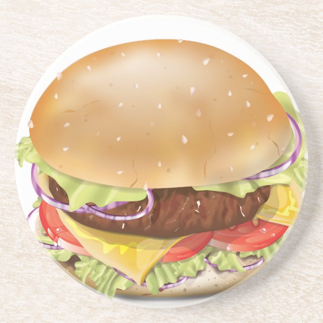 Käseburger Sandstein Untersetzer (Vorne)