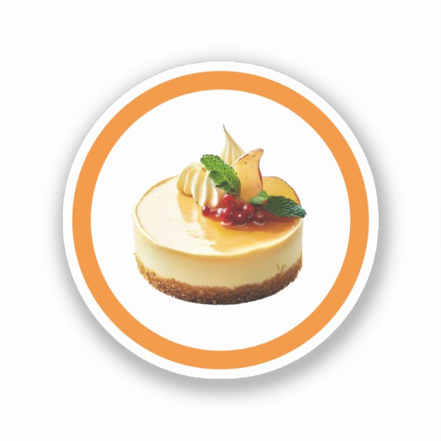 Käsecake Sweet Aufkleber (Vorderseite)