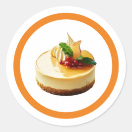 Käsecake Sweet Runder Aufkleber