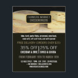 Käsedarstellung, Käsewerbung Flyer<br><div class="desc">Käsemarke, Cheesemonger Werbung Flyer durch den Business Card Store.</div>