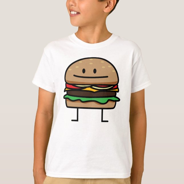 Käseeburger Hamburger Fleisch Rindfleischbrasse T-Shirt (Vorderseite)