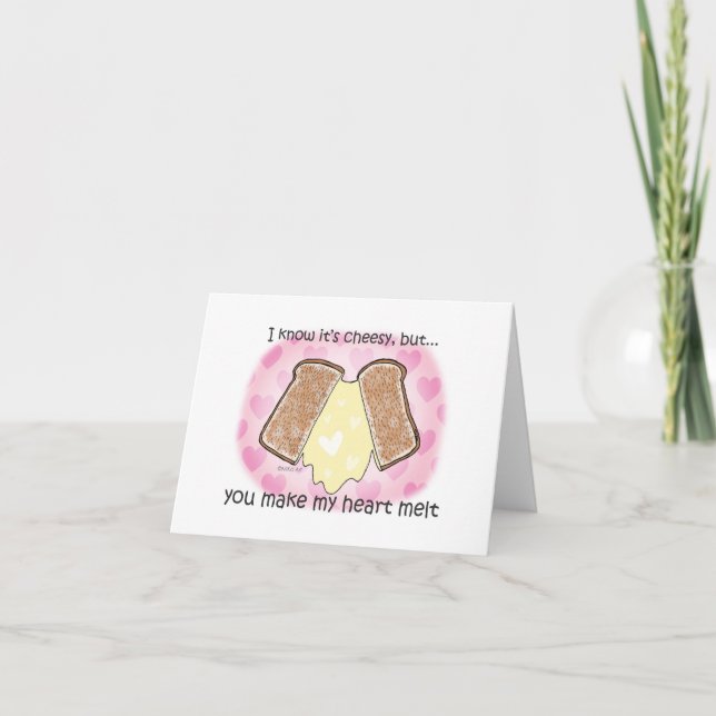 Käsefreund Funny Valentines Jubiläum Karte (Vorderseite)
