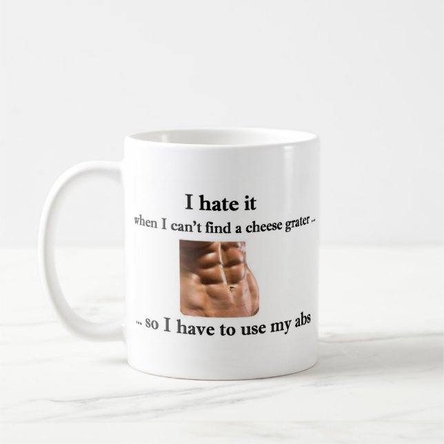 Käsegrater Abs - Fun Tasse (Links)