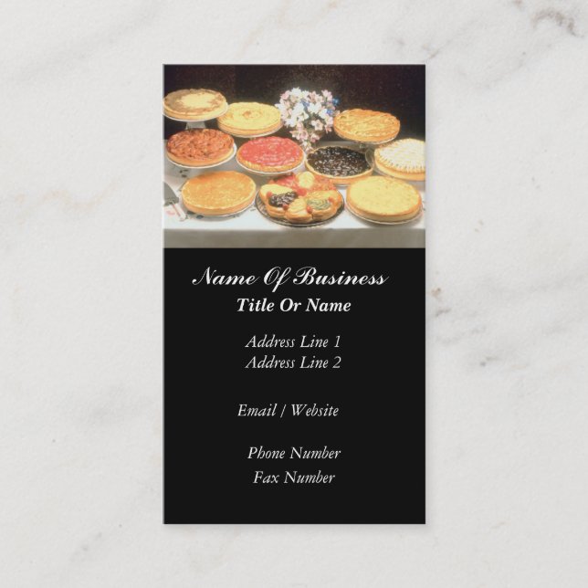 Käsekuchen-Bäckerei-Visitenkarte Visitenkarte (Vorderseite)
