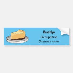 Käsekuchen Cartoon-Illustration Autoaufkleber