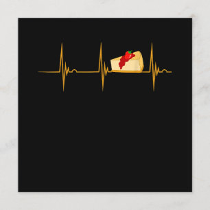 Käsekuchen Dessert Käse Kuchen Herzschlag Ekg Puls Einladung