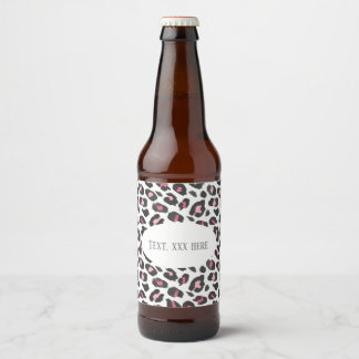 Käsekuze, Tierdruck, Leopard, Geparden Bierflaschenetikett