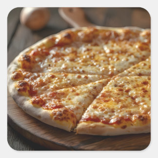 Käsepizza Quadratischer Aufkleber