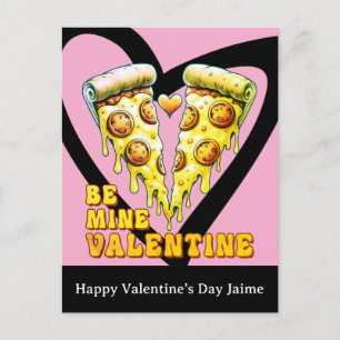 Käsepizza sei mein Valentinstag-Postkarte Postkarte