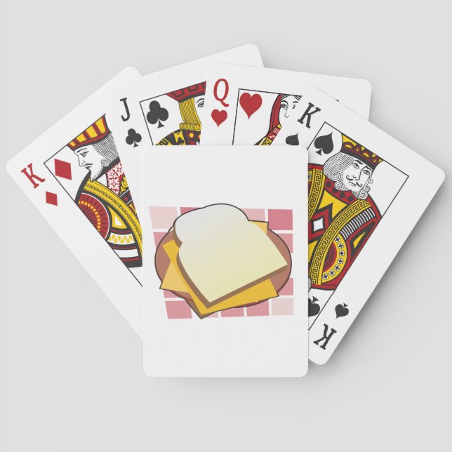 Käsesandwich-Fun Food Spielkarten (Rückseite)