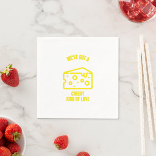 Käsesorten, lustige Liebe-Käse-Puzzles Serviette