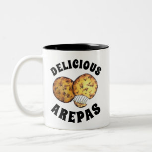 Käsesorten Mais Arepas Südamerikanische Küche Zweifarbige Tasse