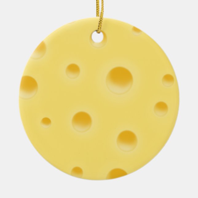 Käseweihnachtsgruß Personalisiert Keramik Ornament (Vorne)
