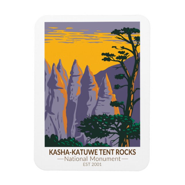 Kasha - Katuwe Zent Rocks National Monument Magnet (Vertikal)