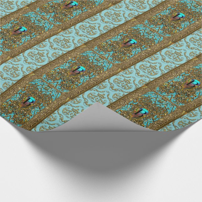 Kashafaye elegantes viktorianisches glattes geschenkpapier (Ecke)
