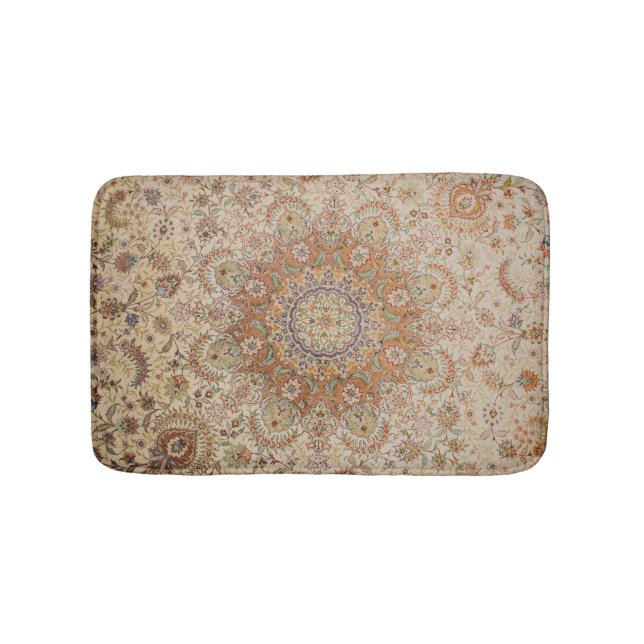 Kashan Poshti Central Persian Rug Print Badematte (Vorderseite)