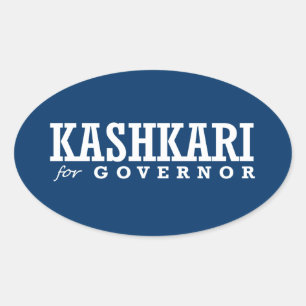KASHKARI FÜR REGIERUNG 2014 OVALER AUFKLEBER