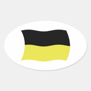 Kashubians Flaggenaufkleber Ovaler Aufkleber