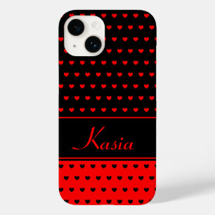 Kasia - Namensvorlage, stylisch Schwarz und Rot Case-Mate iPhone 14 Hülle