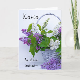 Kasia Polonais nom carte de jour imieniny
