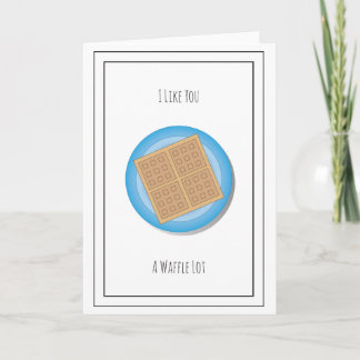 Käsige Valentinstag-Karte - Waffel Feiertagskarte