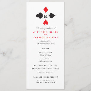 Kasino-Hochzeits-Programme Programm