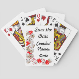 Kasino-Hochzeitsplattform der Spielkarten Save the