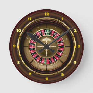 Kasino-Roulette-Wanduhr Runde Wanduhr