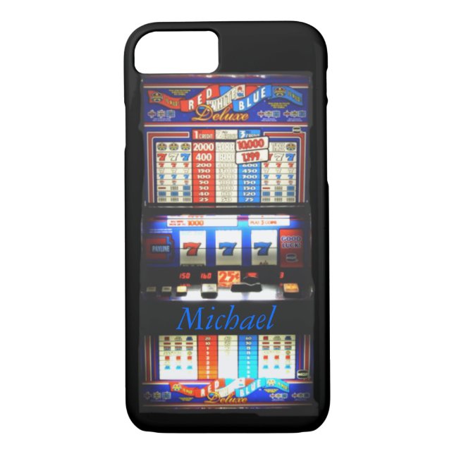 Kasino-Spielautomat Case-Mate iPhone Hülle (Rückseite)