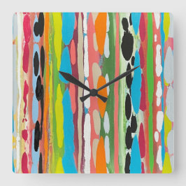Kaskade 4 Wall Clock Quadratische Wanduhr