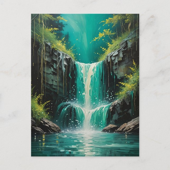 Kaskade der Ruhe Postkarte (Vorderseite)